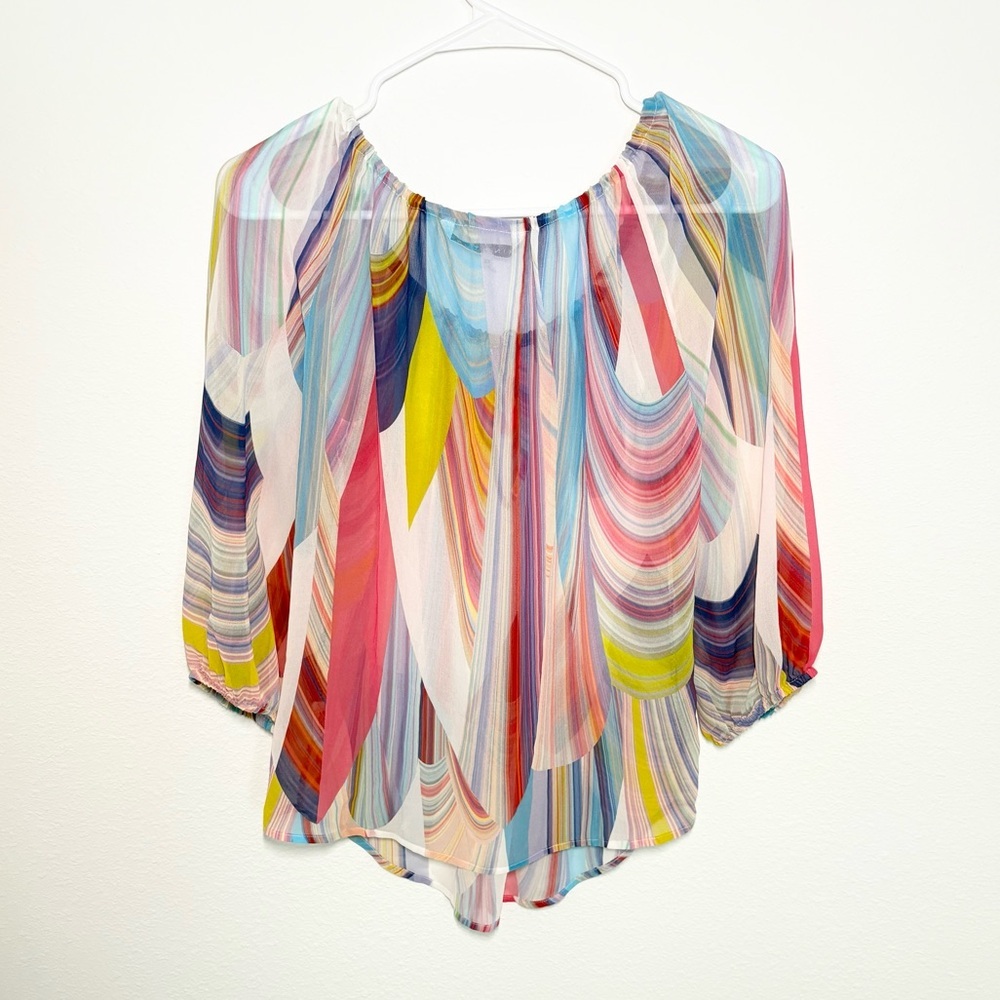 Trina Turk The Traveler Abstract Print Blouse - Picture 3 of 3